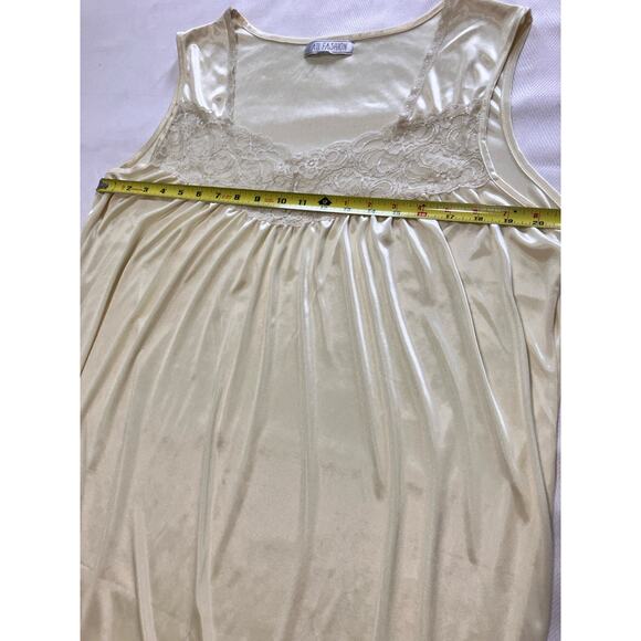 Lati Fashions Nightgown Yellow Sleeveless Size XL See Measurements - Picture 6 of 9